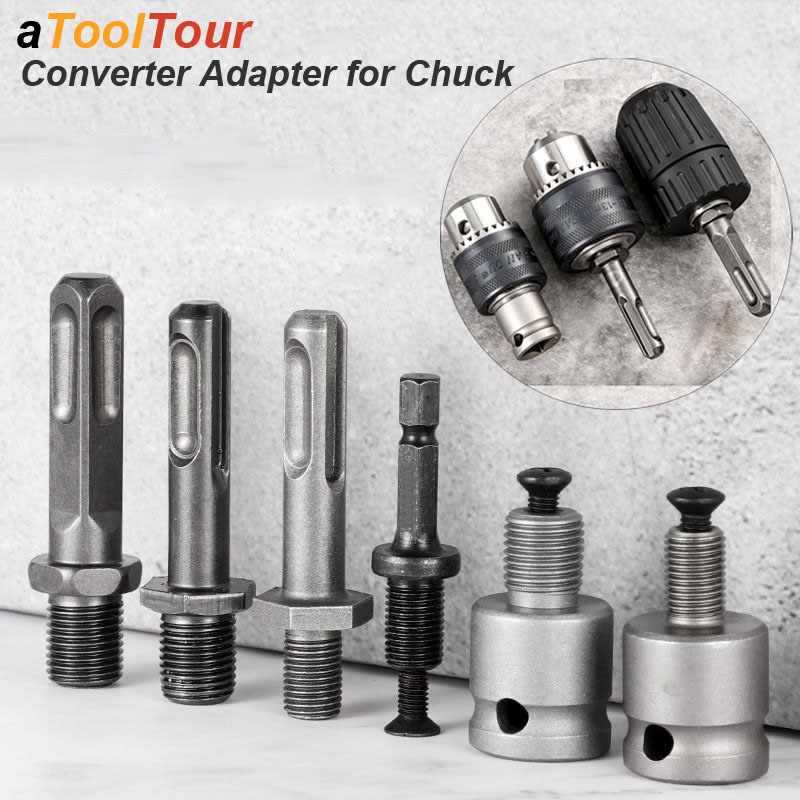 Power Tools Plus - Bohrfutter-Konverter-Adapter für Schlagschrauber, Elektro-Treiber, Elektrohammer, SDS-Plus,