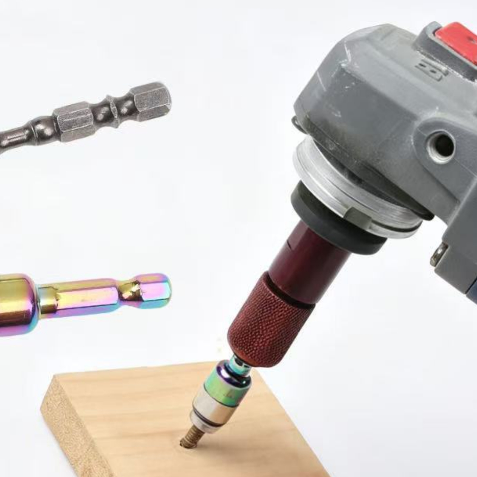 Power Tools Grinder - Winkelschleifer-Adapterkopf mit Rändelgriff, M10 Sechskant-Adapterkopf, Winkelschleifer-Konverter,