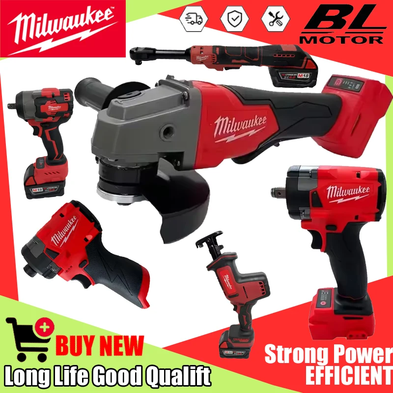 Power Tools Milwaukee - Milwaukee 18V Akku-Werkzeuge: Schlagschrauber, Bohrmaschine, Schleifer,