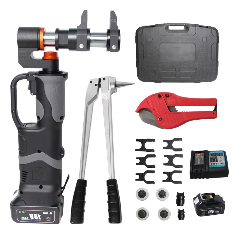 Kit Power Tools - PZ-1632S Akkubetriebenes Hydraulisches Axial-Presswerkzeug und Erweiterungswerkzeug-Set