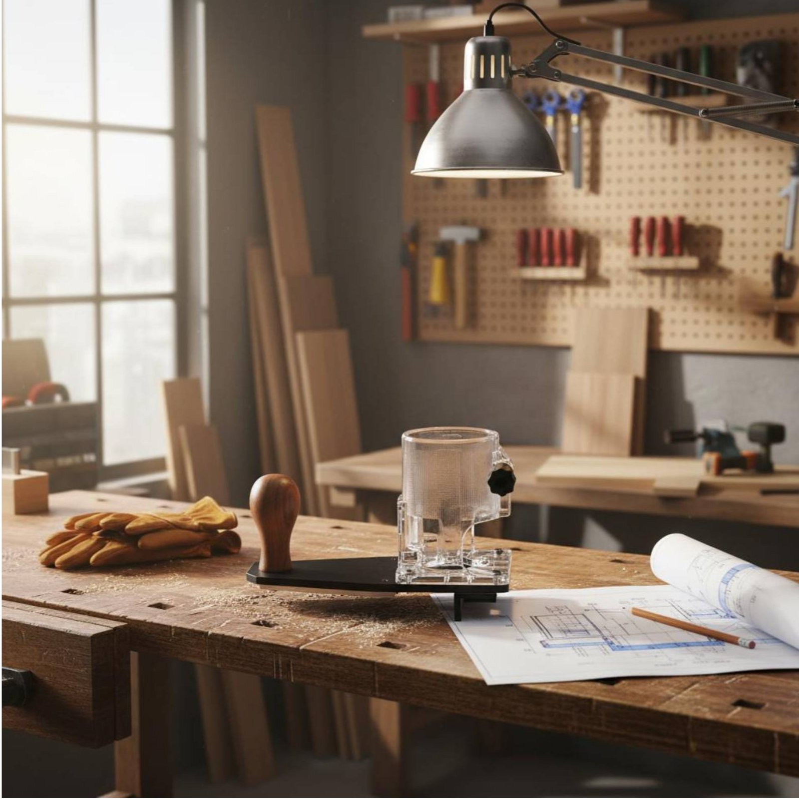 Power Tools In Construction - Kantenfräsbasis, langlebige Konstruktion, Rundfräsbasis, Zubehör für