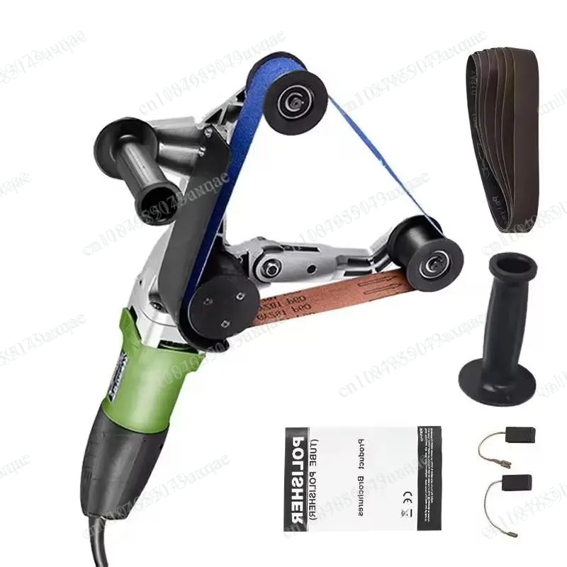 Belt Sander Portable - Handgehaltener Rohrschleifer mit Polierband 800W Tragbares