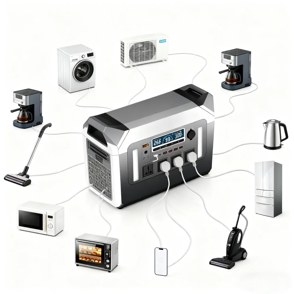 Power Tools Global Market - Universelle 3000W 2560Wh Powerstation mit 4